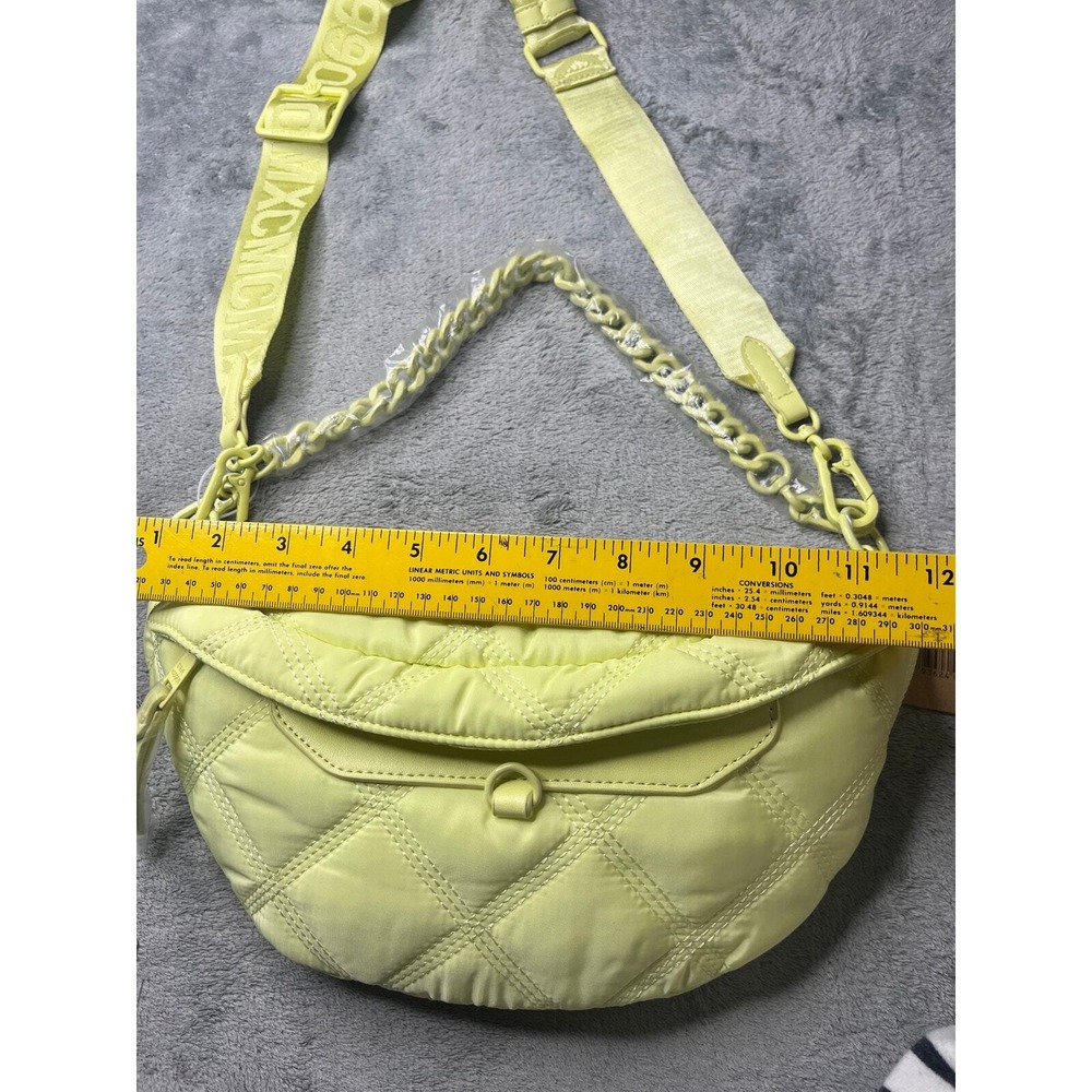 New STEVE MADDEN Neon Yellow Quilted Crossbody Handbag / Slingbag‎ - Picture 5 of 10